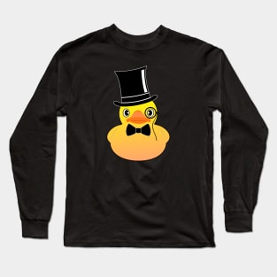 Cool Rubber duck top hat and monocle Long Sleeve T-Shirt